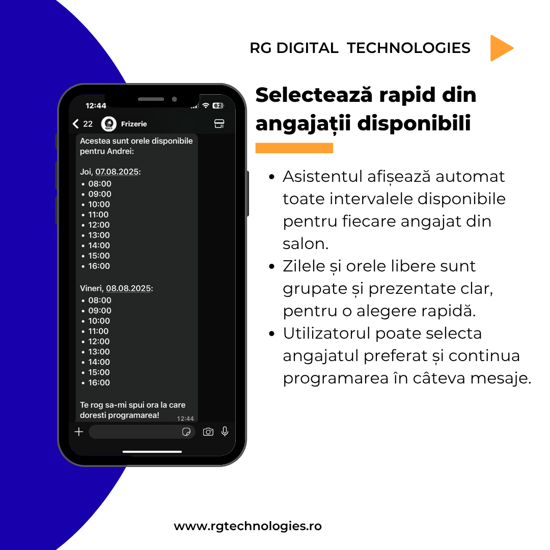 Selectare angajat disponibil