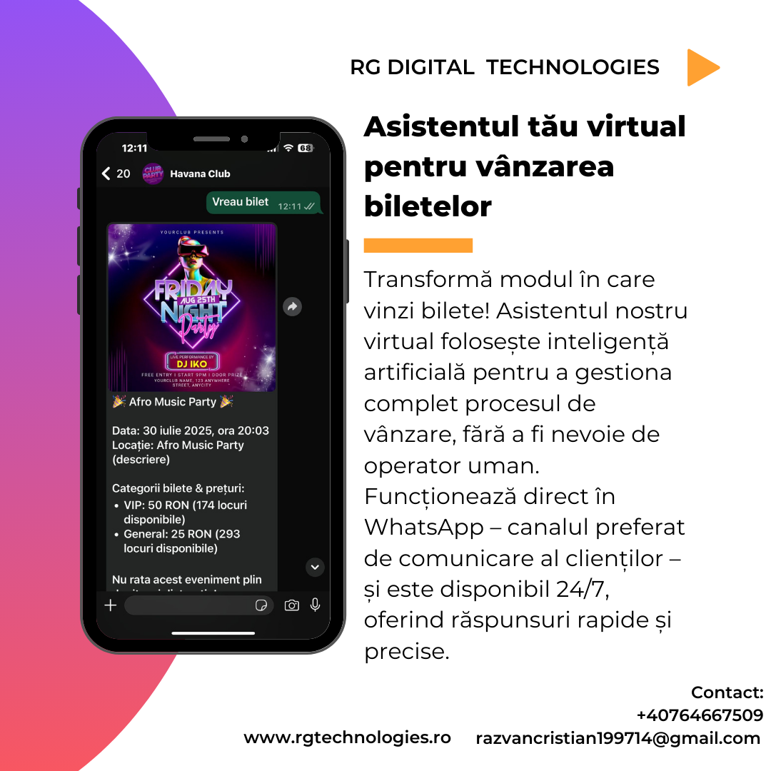 Asistent vânzare bilete